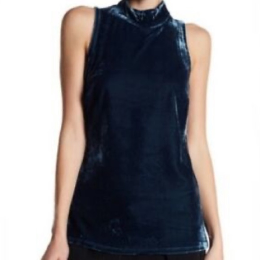 J. Crew Velvet Mock Neck Top
